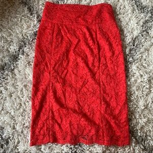 Lacy pencil skirt